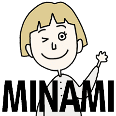 MINAMI's BLONDE BOB hair MOVE STICKER!!