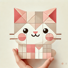 Sweet Cubist Cat