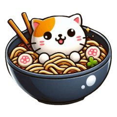 [For arrangement]Cat noodle2