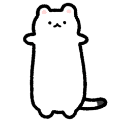 cute Mustela erminea move Sticker