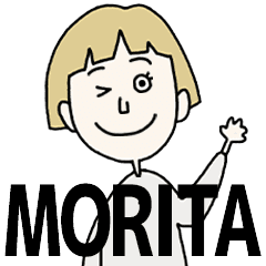 MORITA's BLONDE BOB hair MOVE STICKER!!