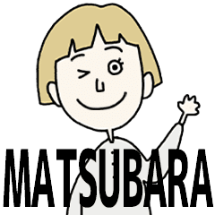 MATSUBARA's BLONDE BOB hair MOVE STICKER