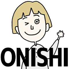 ONISHI's BLONDE BOB hair MOVE STICKER!!