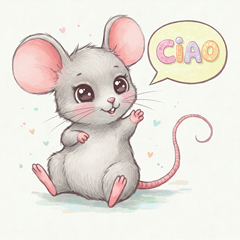 Cute mouse greeting