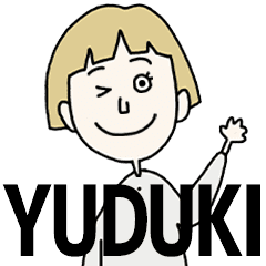 YUDUKI's BLONDE BOB hair MOVE STICKER!!