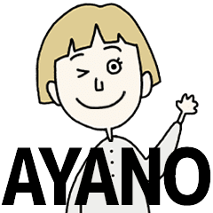 AYANO's BLONDE BOB hair MOVE STICKER!!