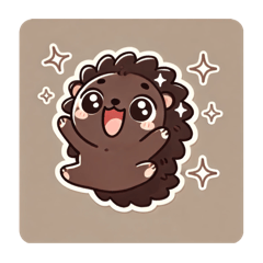 Porcupine expressions stamp