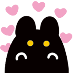 Black rabbit's love  A sweetheart