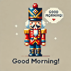 Pixel Nutcracker Stickers