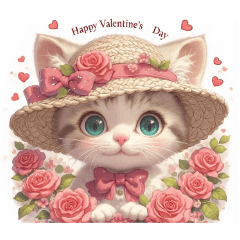 Happy Valentine  Cat