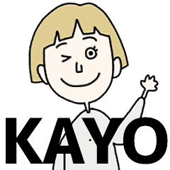 KAYO's BLONDE BOB hair MOVE STICKER!!