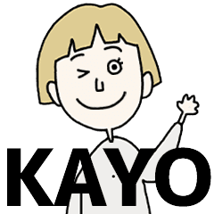 KAYO's BLONDE BOB hair MOVE STICKER!!