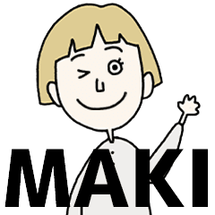 MAKI's BLONDE BOB hair MOVE STICKER!!