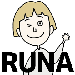 LUNA's BLONDE BOB hair MOVE STICKER!!