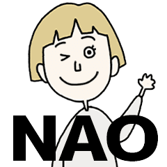 NAO's BLONDE BOB hair MOVE STICKER!!