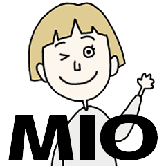 MIO's BLONDE BOB hair MOVE STICKER!!