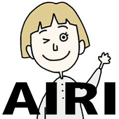 AIRI's BLONDE BOB hair MOVE STICKER!!