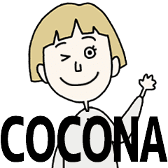 COCONA's BLONDE BOB hair MOVE STICKER!!