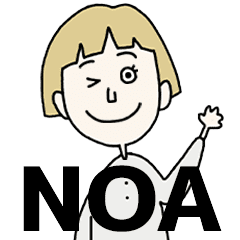 NOA's BLONDE BOB hair MOVE STICKER!!