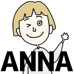 ANNA's BLONDE BOB hair MOVE STICKER!!