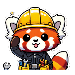 A red panda  engineer working on site