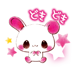 Cute and sparkly bubble bunny stickers