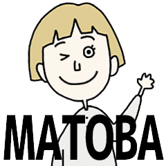 MATOBA's BLONDE BOB hair MOVE STICKER!!