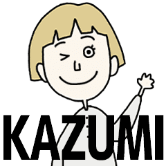 KAZUMI's BLONDE BOB hair MOVE STICKER!!
