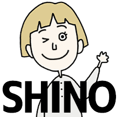 SHINO's BLONDE BOB hair MOVE STICKER!!