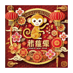 2028 Zodiac Year of the Monkey Spring Fe