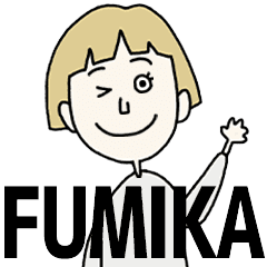 FUMIKA's BLONDE BOB hair MOVE STICKER!!