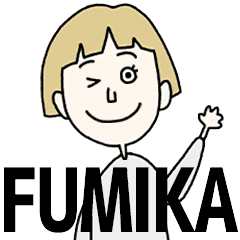 FUMIKA's BLONDE BOB hair MOVE STICKER!!