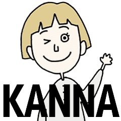 CANNA's BLONDE BOB hair MOVE STICKER!!