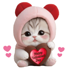 cute cat valentine's day Sticker