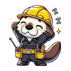 Sea otter engineer working on site