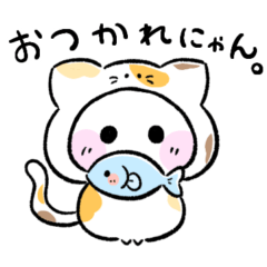 Shiromaru. Loose sticker cat