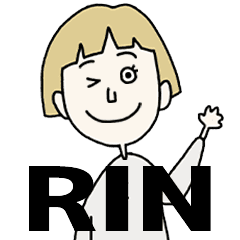 RIN's BLONDE BOB hair MOVE STICKER!!