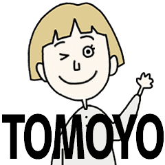 TOMOYO's BLONDE BOB hair MOVE STICKER!!