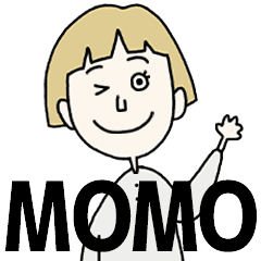 MOMO's BLONDE BOB hair MOVE STICKER!!