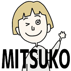 MITSUKO's BLONDE BOB hair MOVE STICKER!!