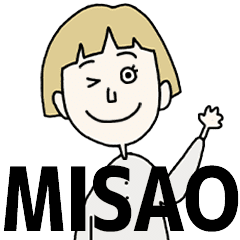 MISAO's BLONDE BOB hair MOVE STICKER!!