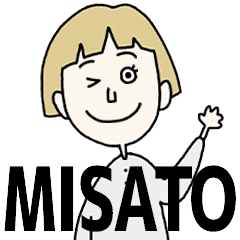 MISATO's BLONDE BOB hair MOVE STICKER!!