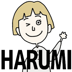 HARUMI's BLONDE BOB hair MOVE STICKER!!