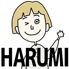 HARUMI's BLONDE BOB hair MOVE STICKER!!