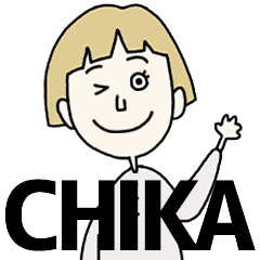 CHIKA's BLONDE BOB hair MOVE STICKER!!