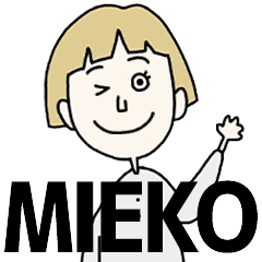 MIEKO's BLONDE BOB hair MOVE STICKER!!