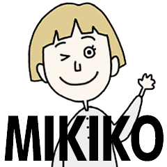 MIKIKO's BLONDE BOB hair MOVE STICKER!!