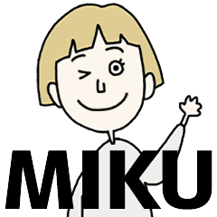 MIKU's BLONDE BOB hair MOVE STICKER!!