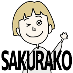 SAKURAKO's BLONDE BOB hair MOVE STICKER!