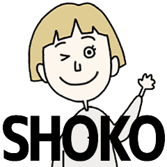 SHOKO's BLONDE BOB hair MOVE STICKER!!